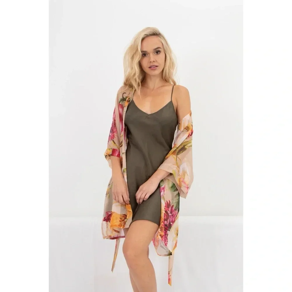 Samantha Chang Lifestyle Printed Short Kimono